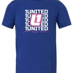 1U TShirt - Blue with pink logo
